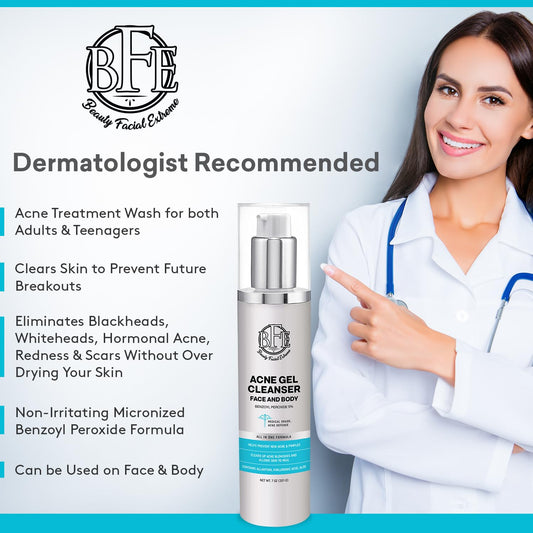 Beauty Facial Extreme benzoyl peroxide 10-percent formula penetrates pores for clearer skin.