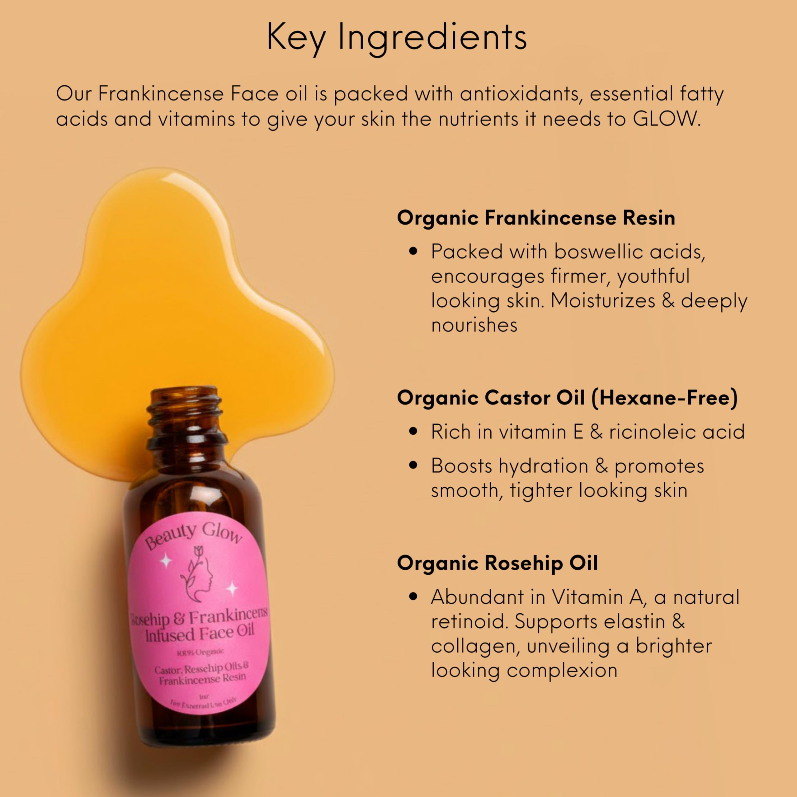 Beauty Glow resin infused oil dropper enables precise application