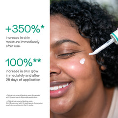 BeautyStat Coconut Milk Serum application close-up illustrates easy daily use