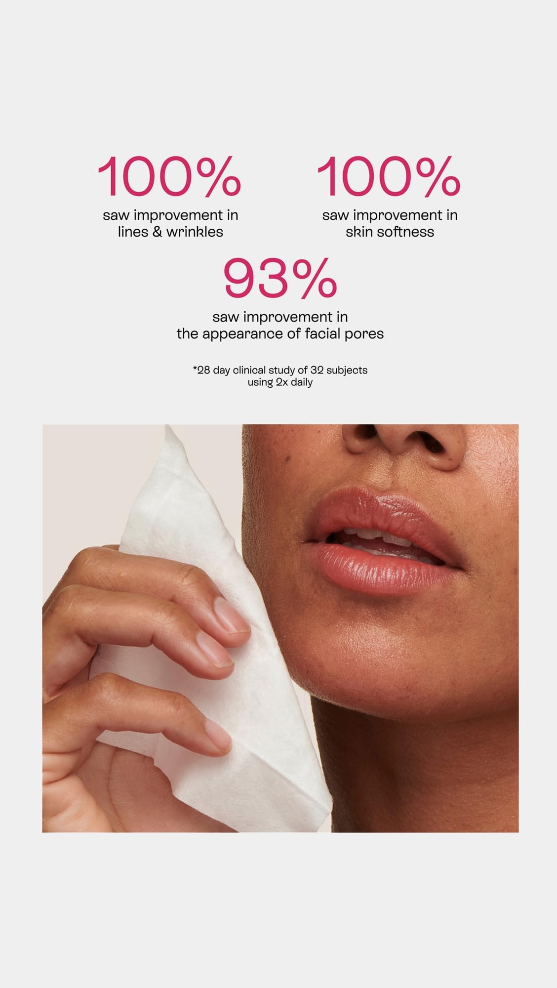 BeautyStat on-hand daily peel pad demonstrating easy at-home application