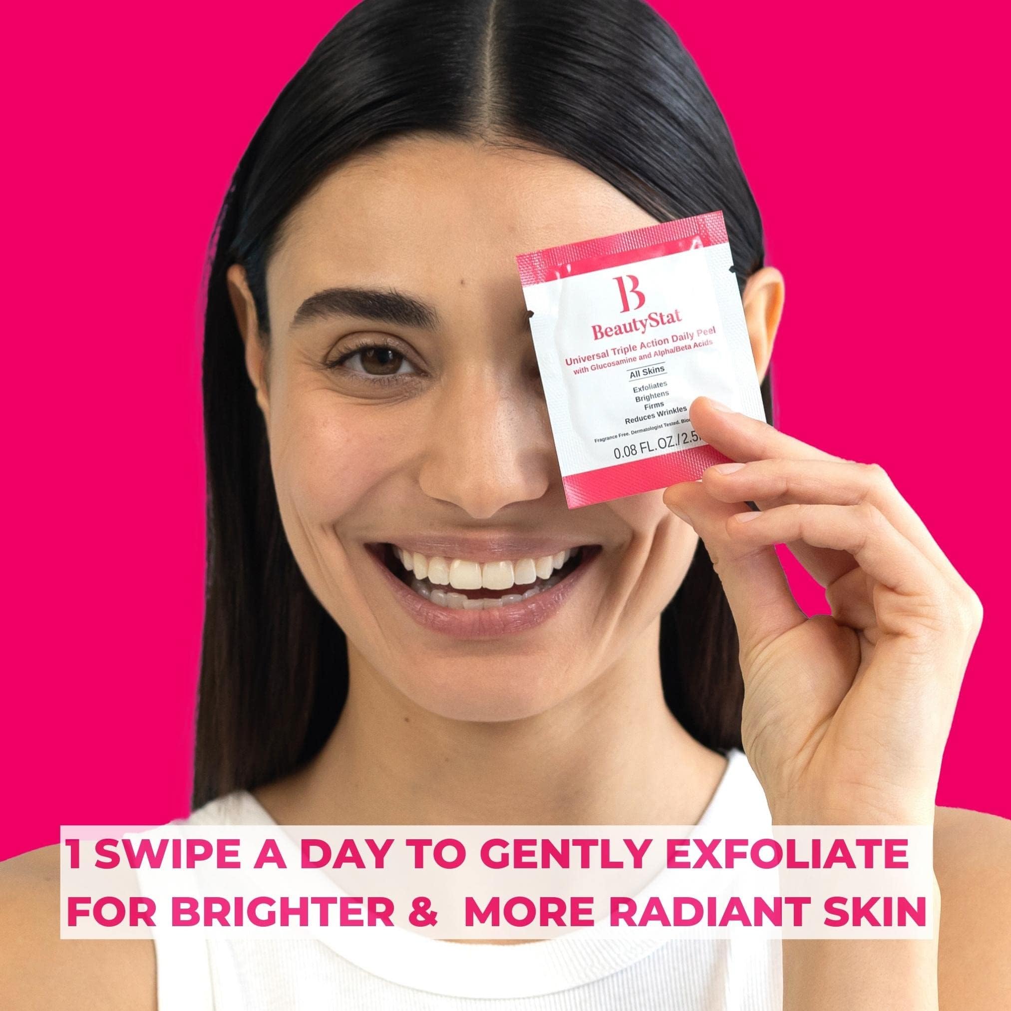 BeautyStat Daily Peel Step 1 image, gentle triple-action exfoliation for smoother skin