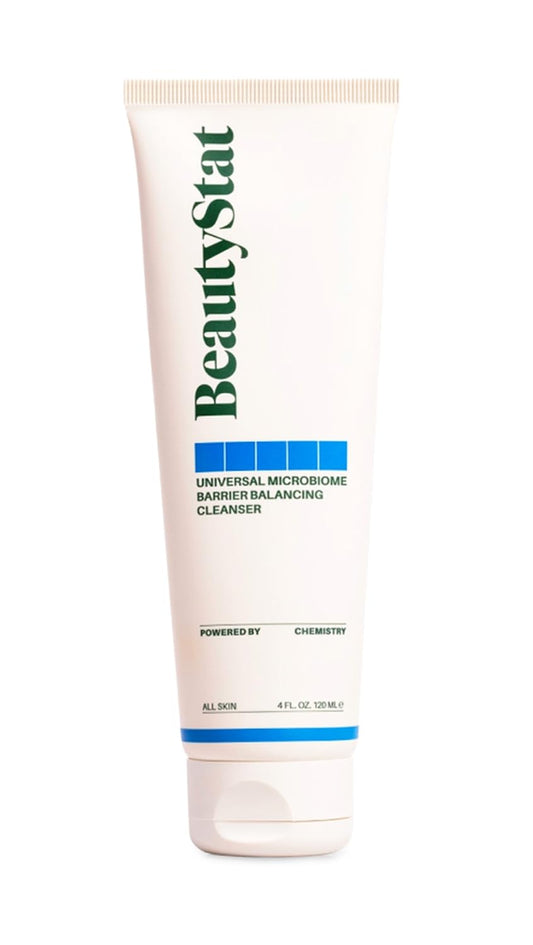 BeautyStat Universal Microbiome Barrier Repair Cleanser bottle ready for gentle daily cleansing.
