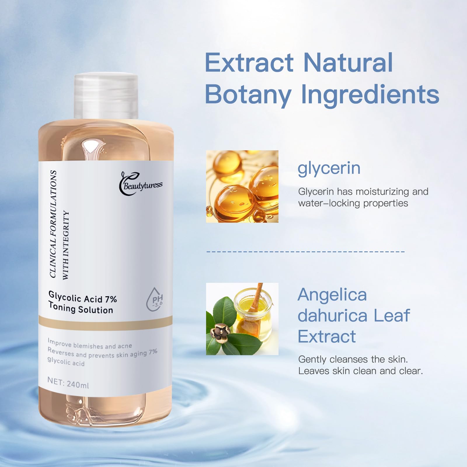 beautyturess glycolic acid 7% toner cap closeup shows secure seal for freshness