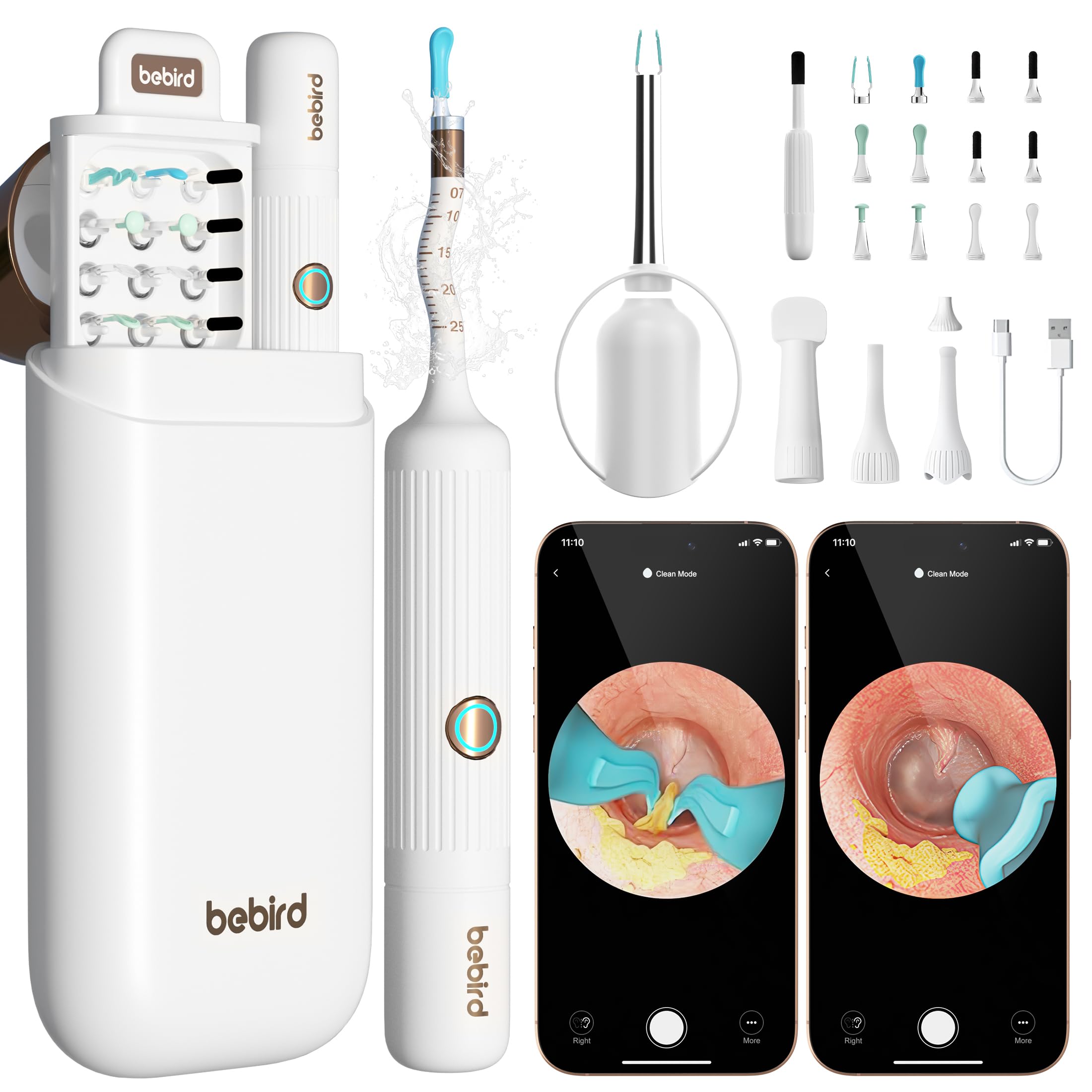 BEBIRD Earsight Plus camera in-ear view for precise cleaning insights