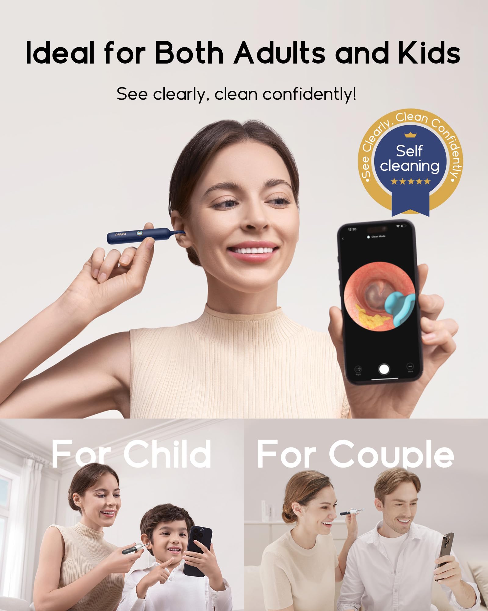 BEBIRD four cleaning tips for versatile ear care.