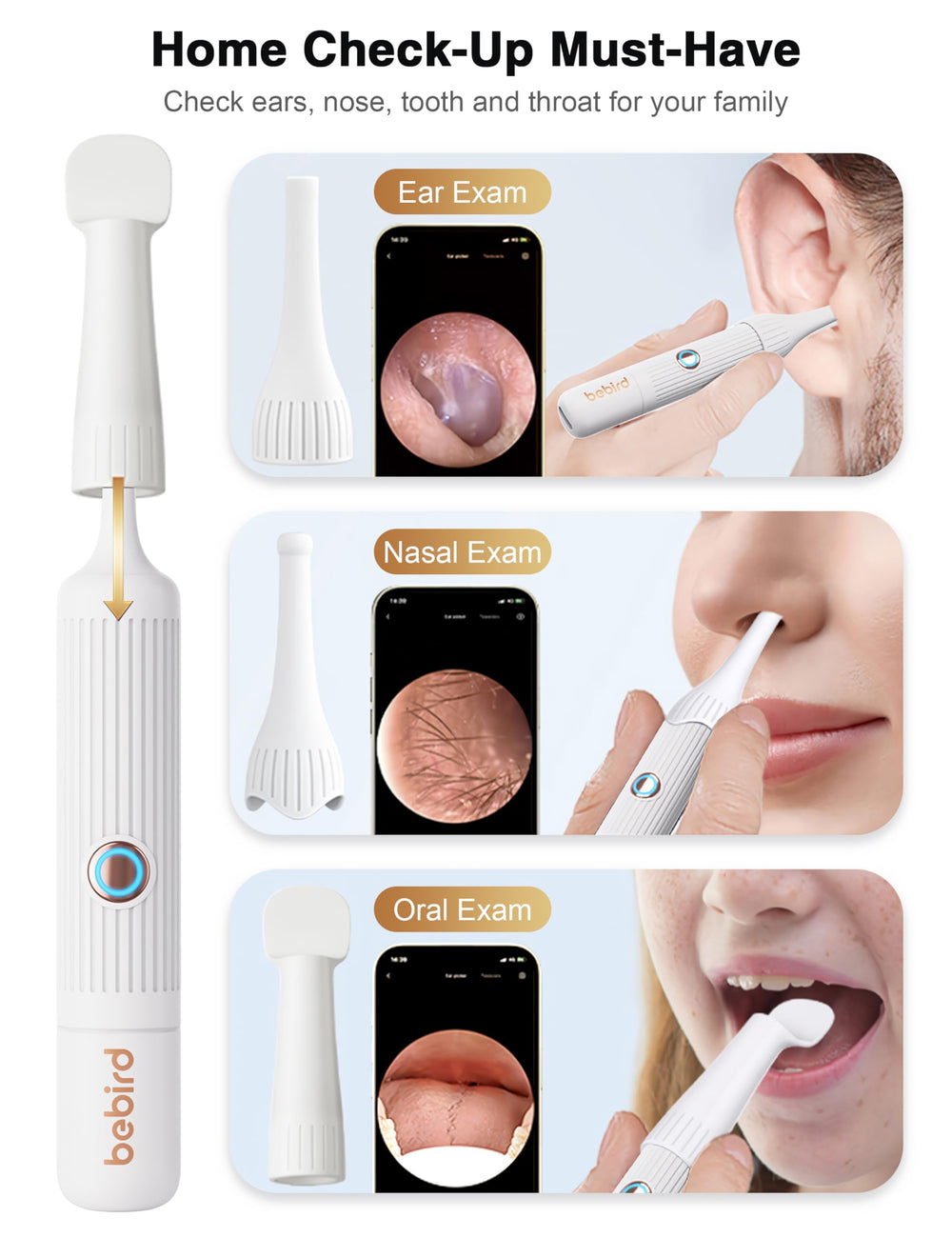 BEBIRD Earsight Plus safety scale and stopper prevent over-insertion