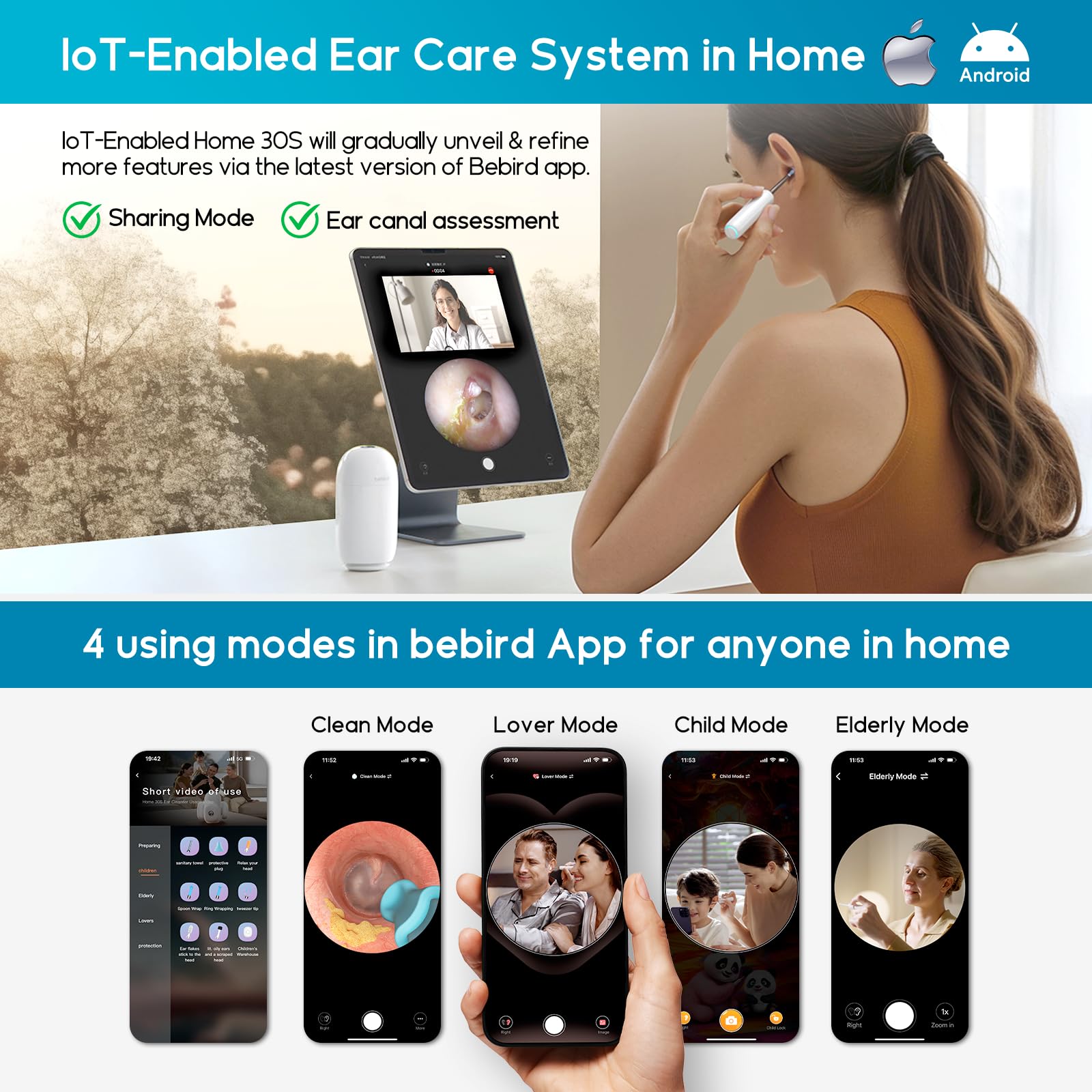 BEBIRD Home 30S soft silicone ear tip is newborn-friendly