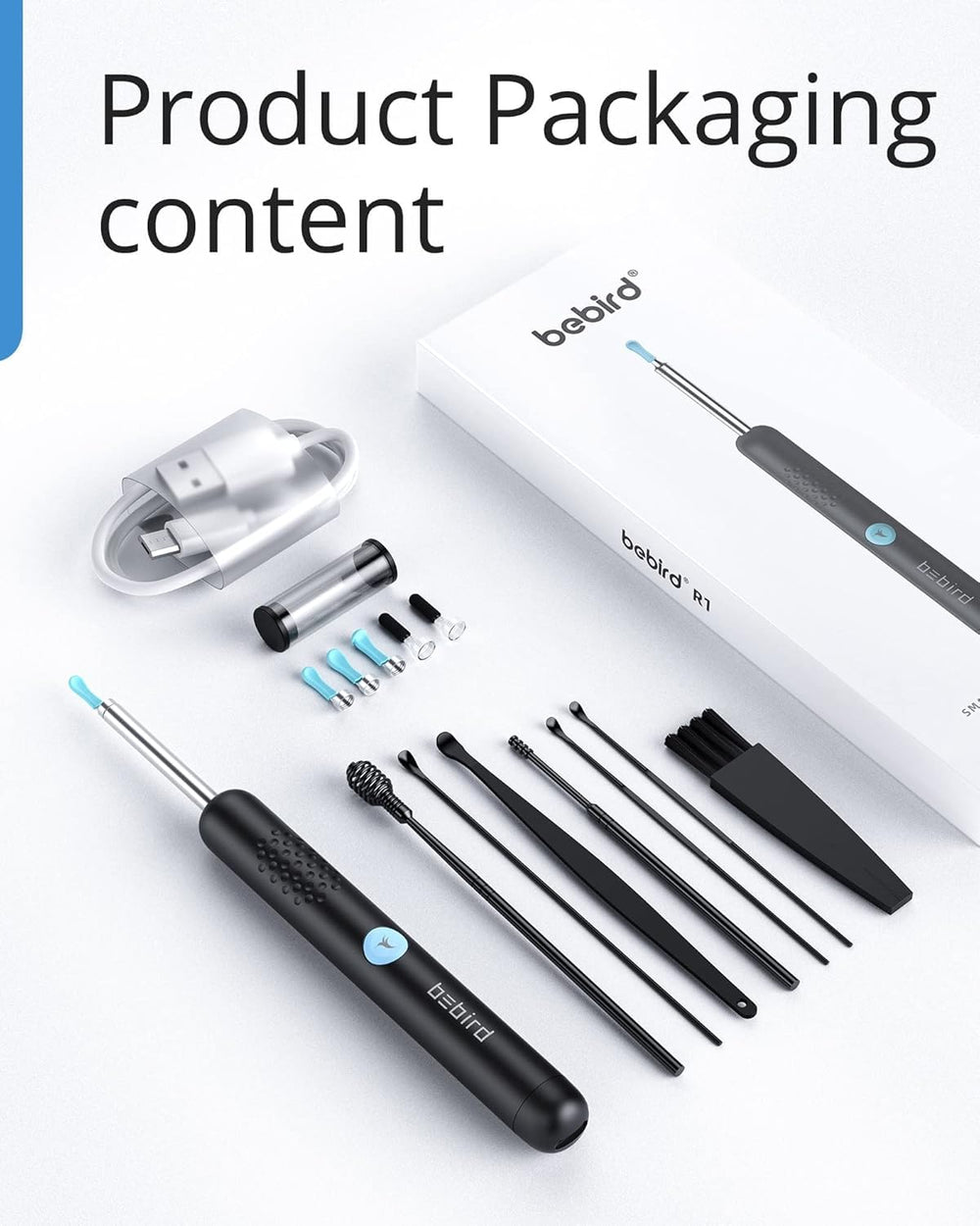 BEBIRD R1 tongue depressor kit for gentle oral checks.