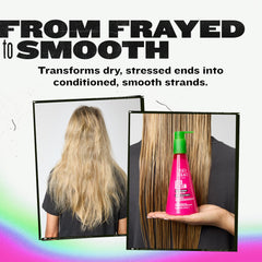 Bed Head Ego Boost moisturizes dry hair for smoother strands.