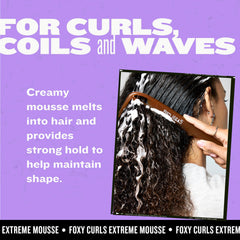 Bed Head Foxy Curls Mousse on damp hair adds hold and shine.