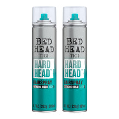 Bed Head Hard Head hairspray bottle with ultra-strong hold for all hairstyles.