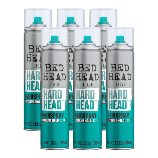 Bed Head Hard Head hairspray can for extra-strong hold and all-day control.