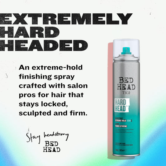 Bed Head Hard Head spray nozzle close-up for precise, quick-drying application.