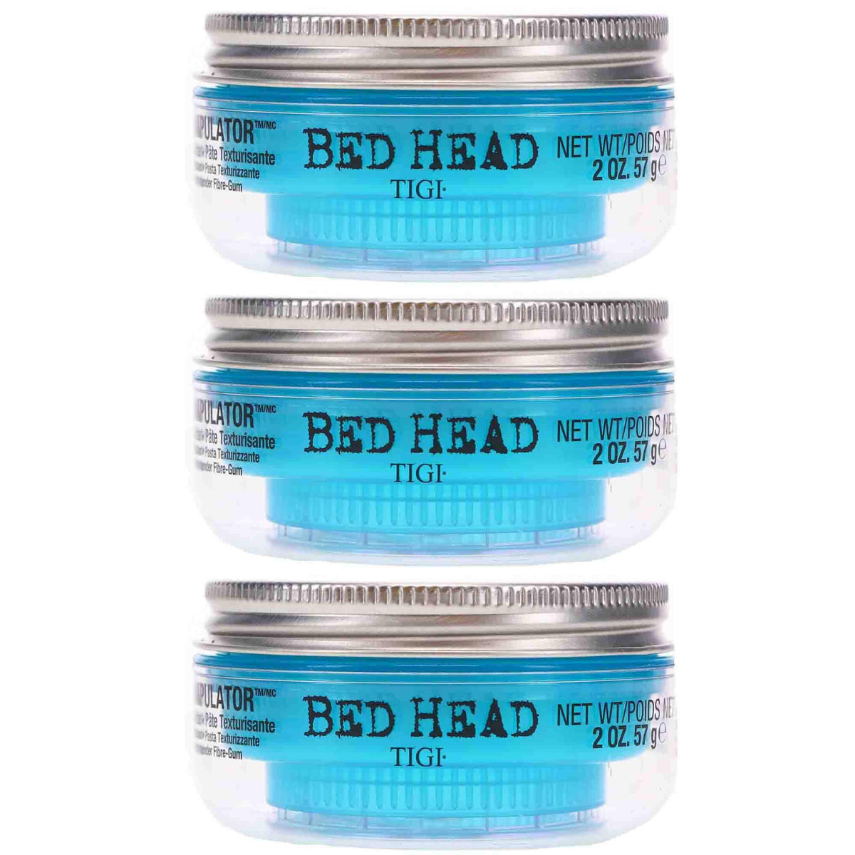 Bed Head Manipulator bottle showing firm hold and texture benefits