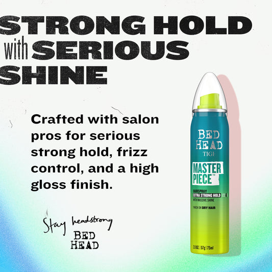 Bed Head Masterpiece Hairspray applying for lasting style
