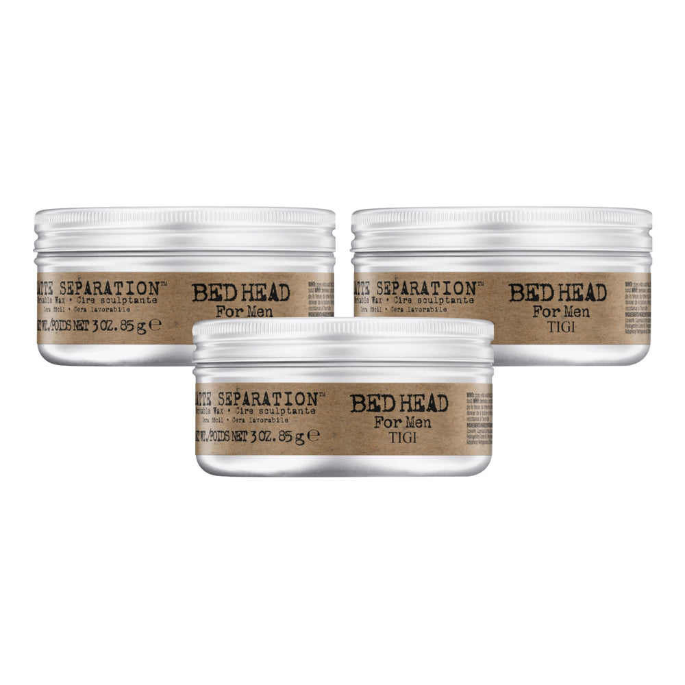 Bed Head matte separation wax application for versatile texture and defined style.