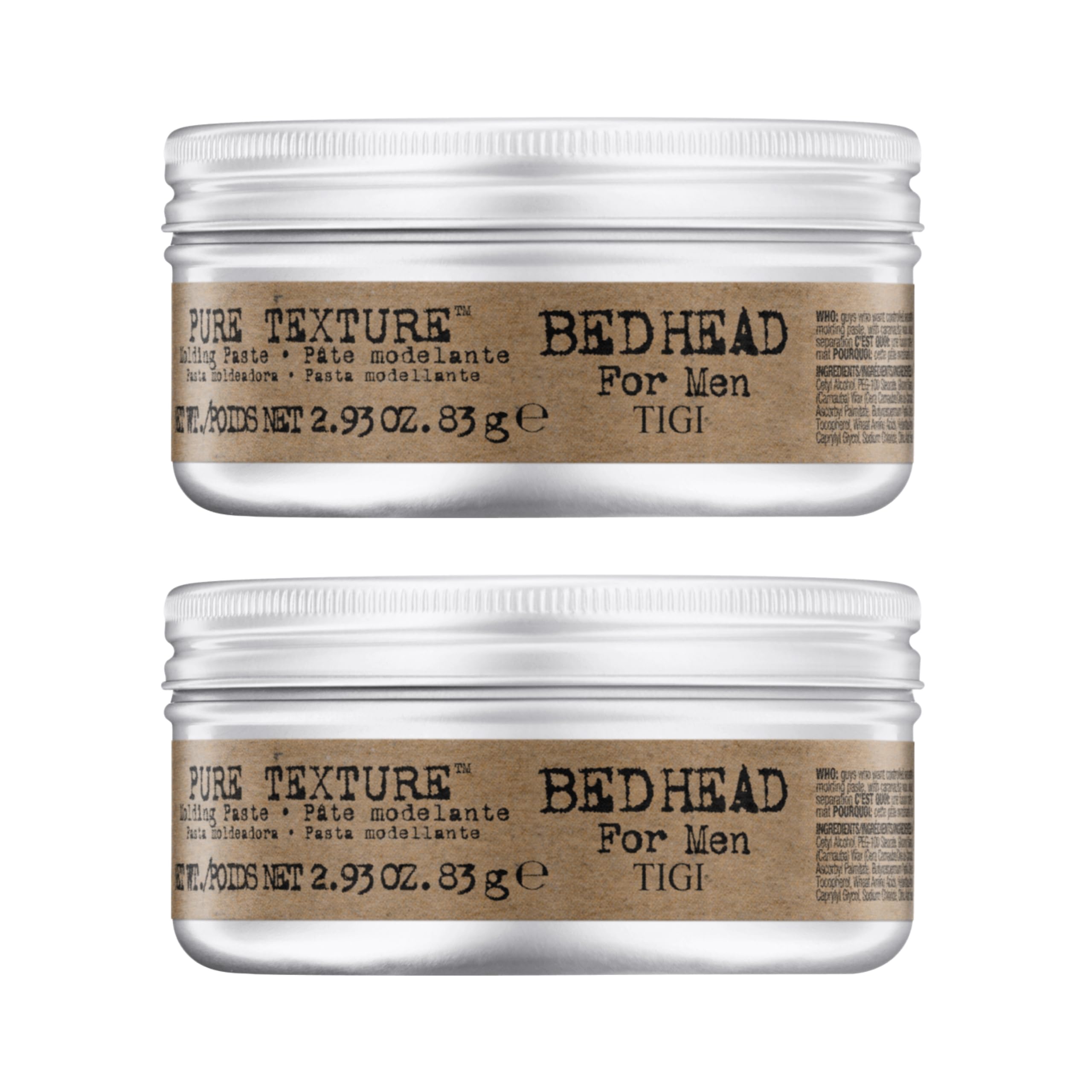 Bed Head Pure Texture Molding Paste front view showing versatile texture and separation