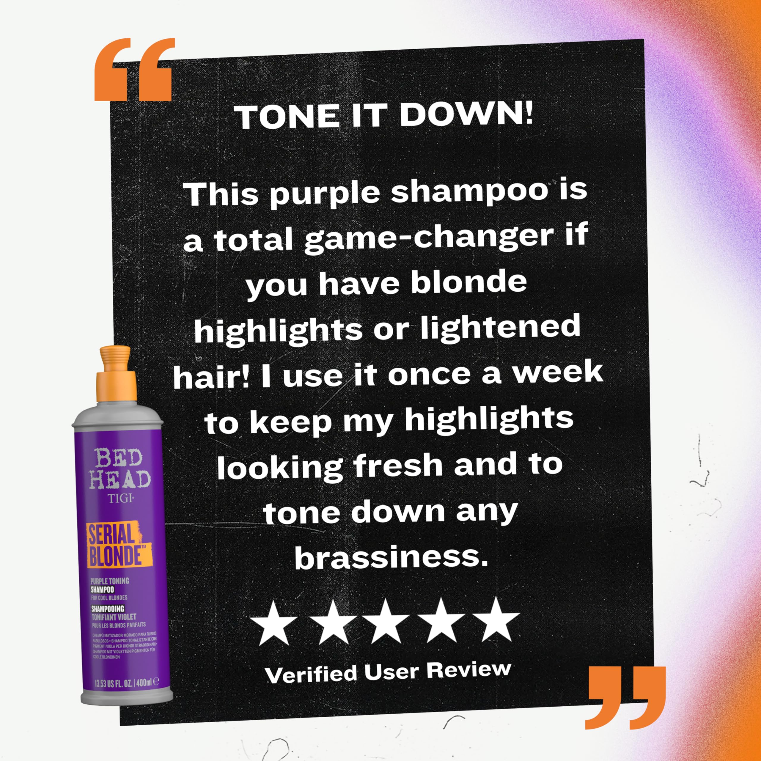 Bed Head Serial Blonde after use reveals soft, manageable blonde hair