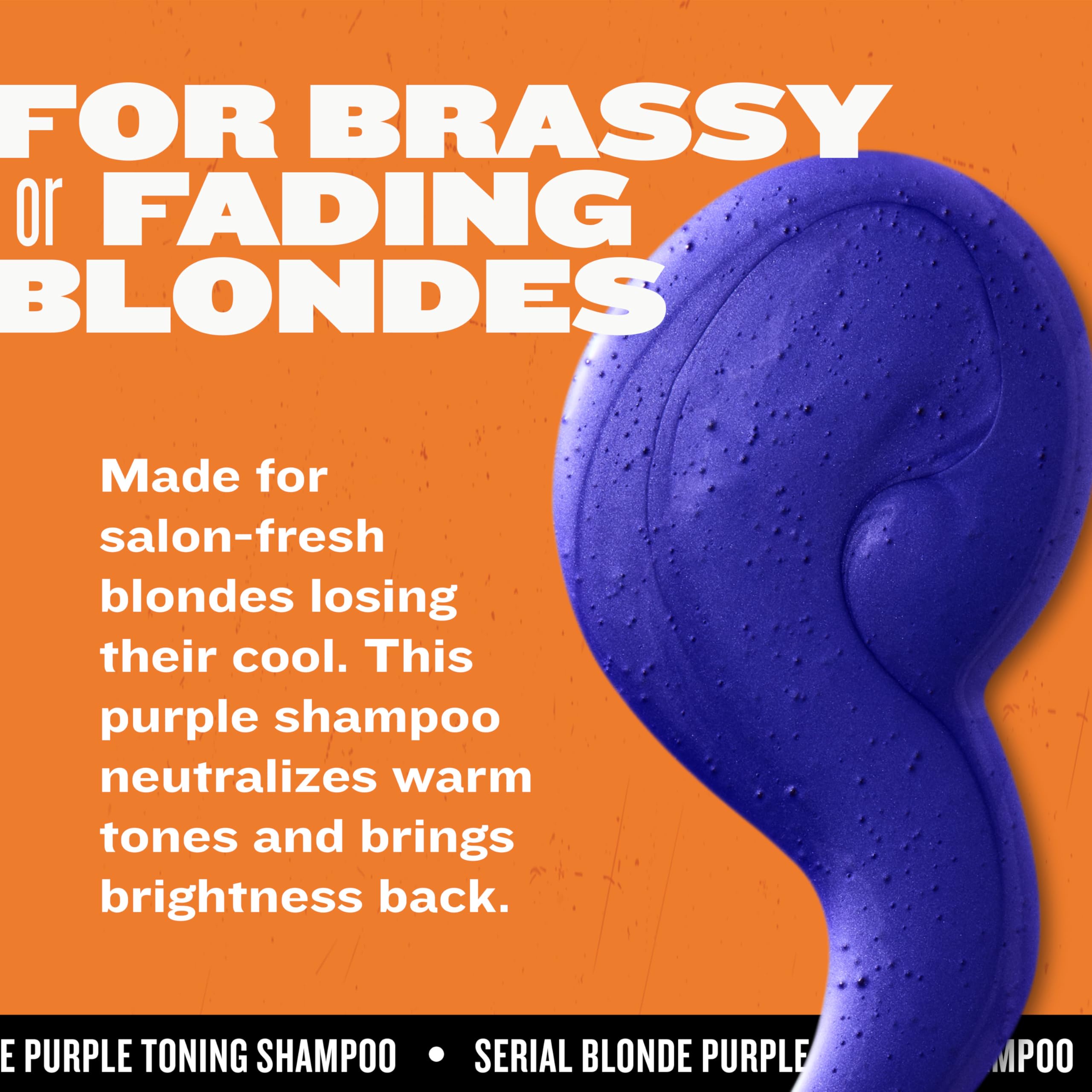 Bed Head Serial Blonde conditioner label closeup highlighting color enhancing formula
