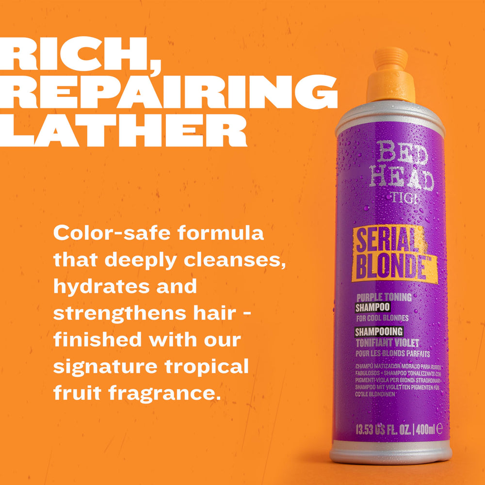 Bed Head Serial Blonde Shampoo twin-pack box highlighting value and convenience