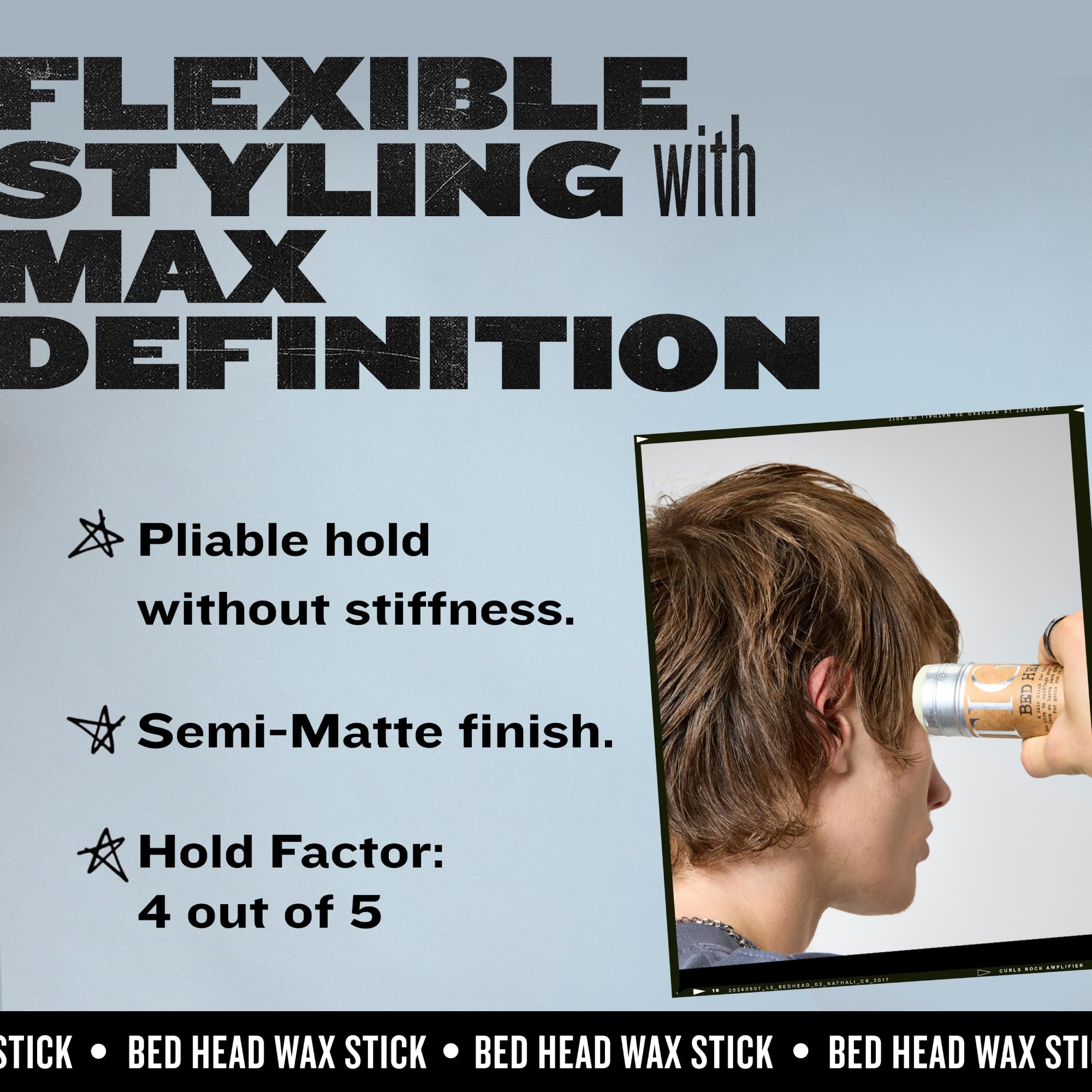 Bed Head TIGI Hair Stick semi-matte finish for versatile hold.