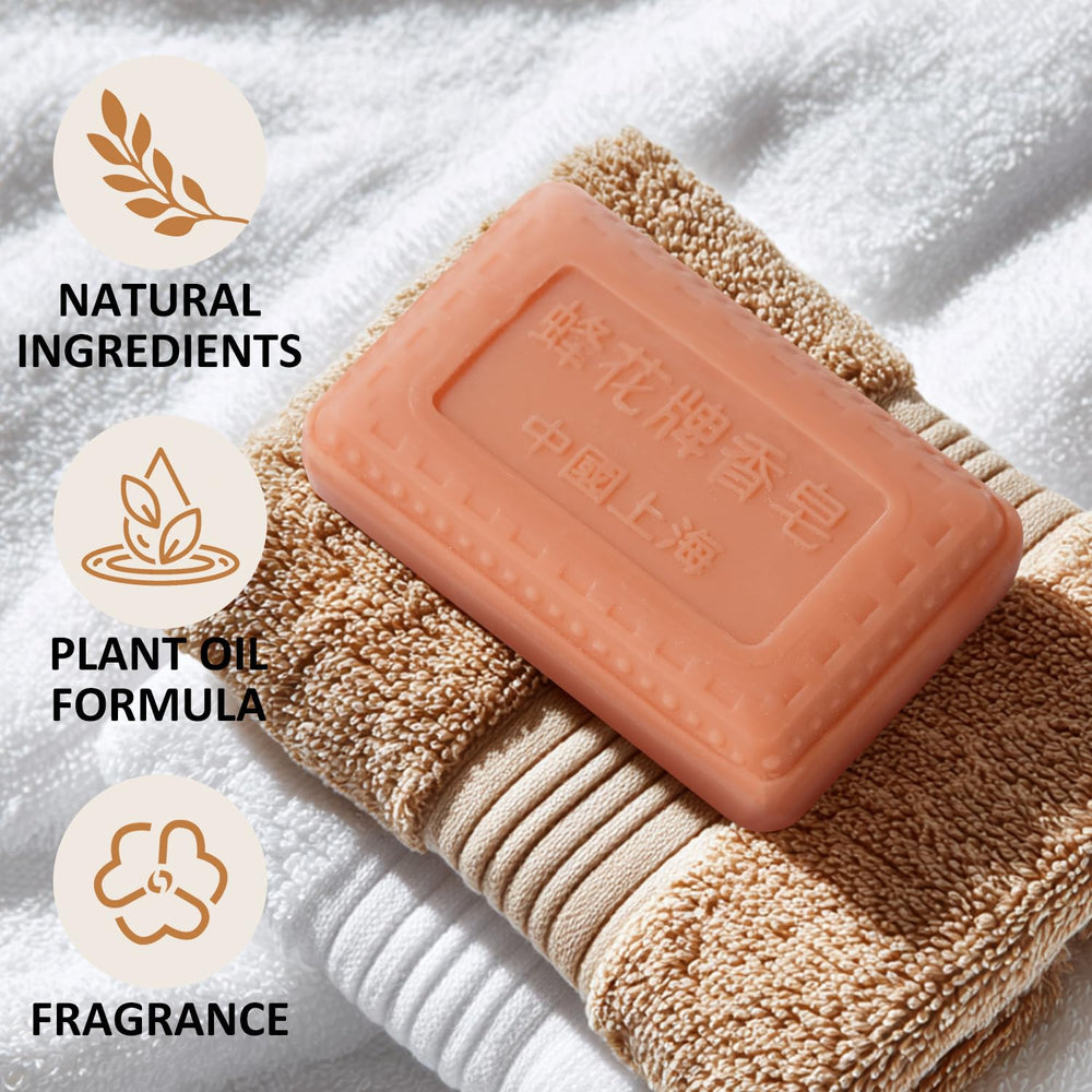 Bee & Flower sandalwood soap bar hydrating formula leaves skin soft and nourished.