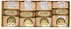 Bee & Flower sandalwood soap pack four bars with gentle moisturizing cleanse.
