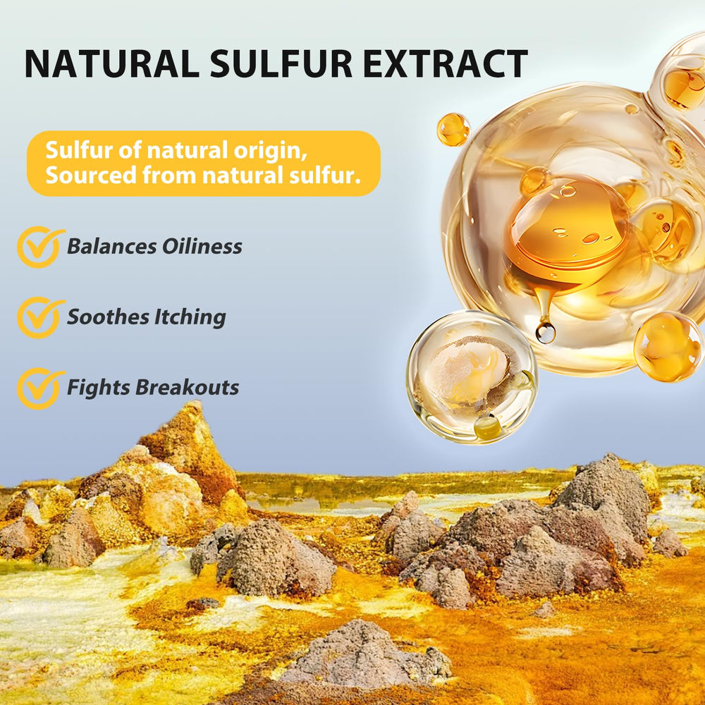 Foam from Bee & Flower sulfur soap suggests gentle cleansing