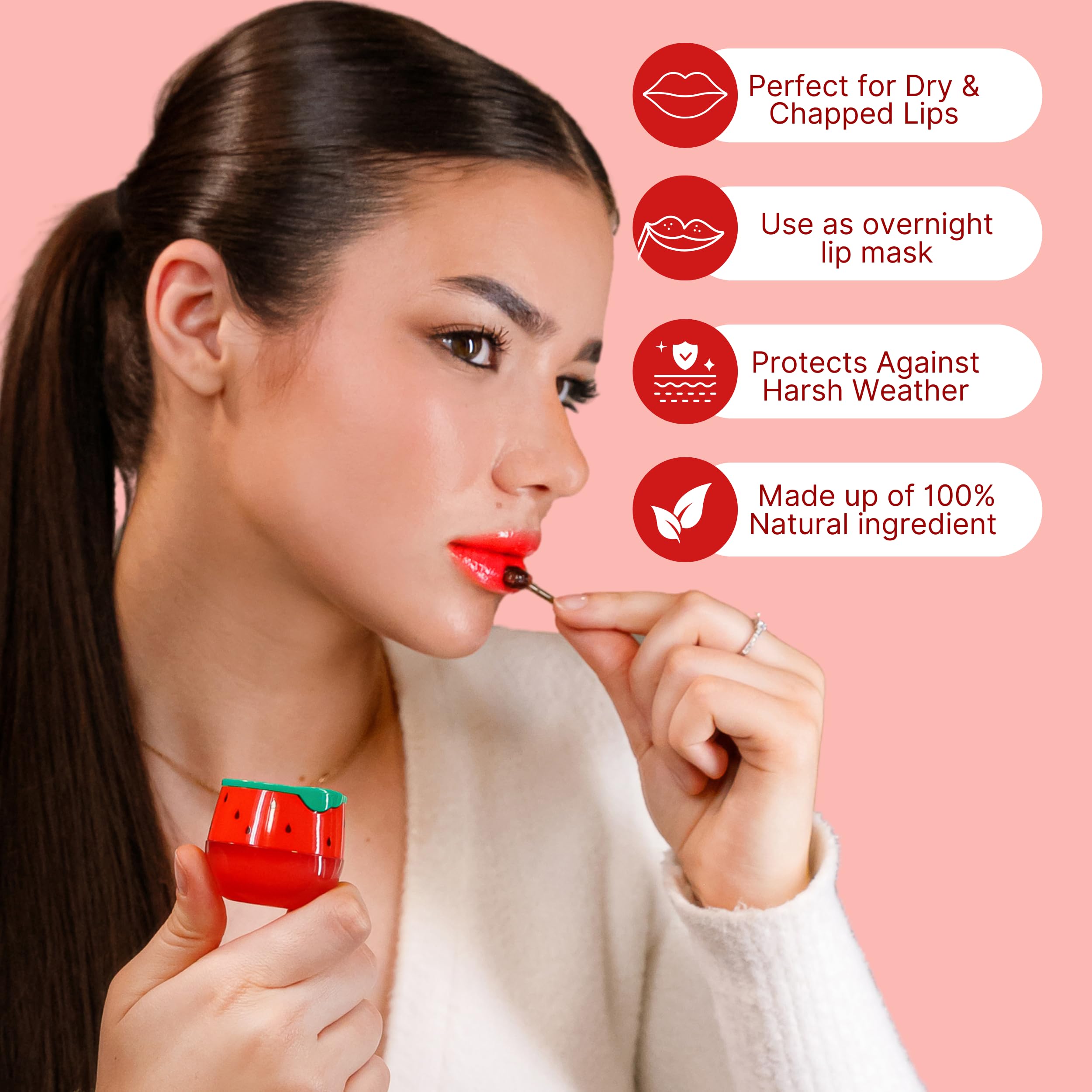 Bee Balm Honey Beeswax lip balm soft texture for smooth lips.