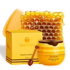 Bee Balm Original Lip Balm jar soothes dry lips with propolis and honey.