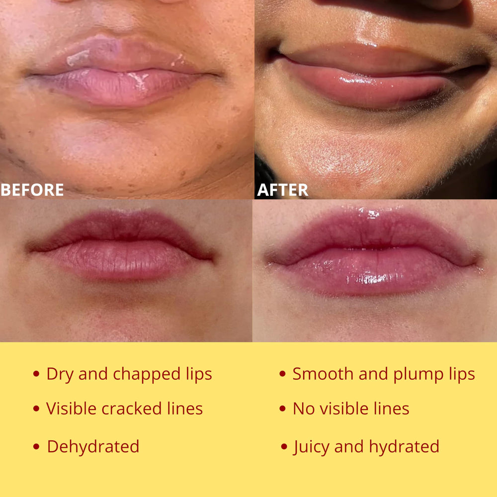 Bee Balm vitamin E rich care smooths lip texture.