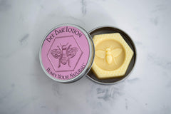 Bee Bar Honey House Naturals Duo Lavender large tin, long-lasting hydration for home use.