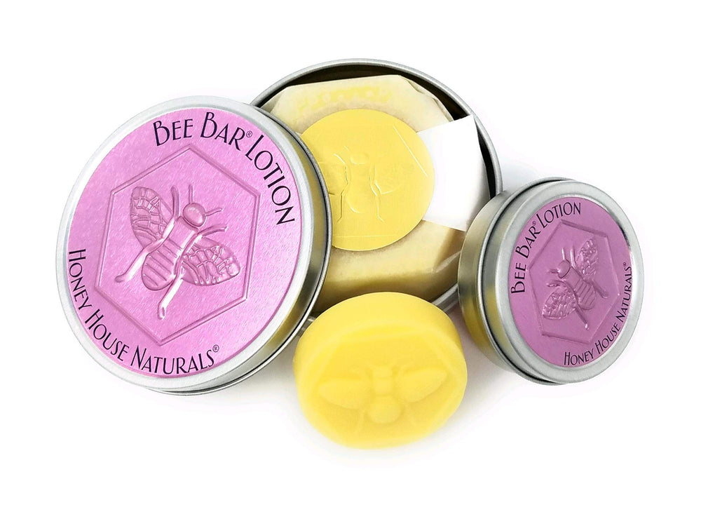 Bee Bar Honey House Naturals Duo Lavender small tin, ideal for on-the-go moisture.