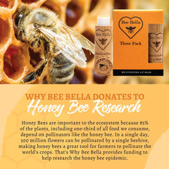 Handmade in the USA badge on Bee Bella Lip Balm packaging