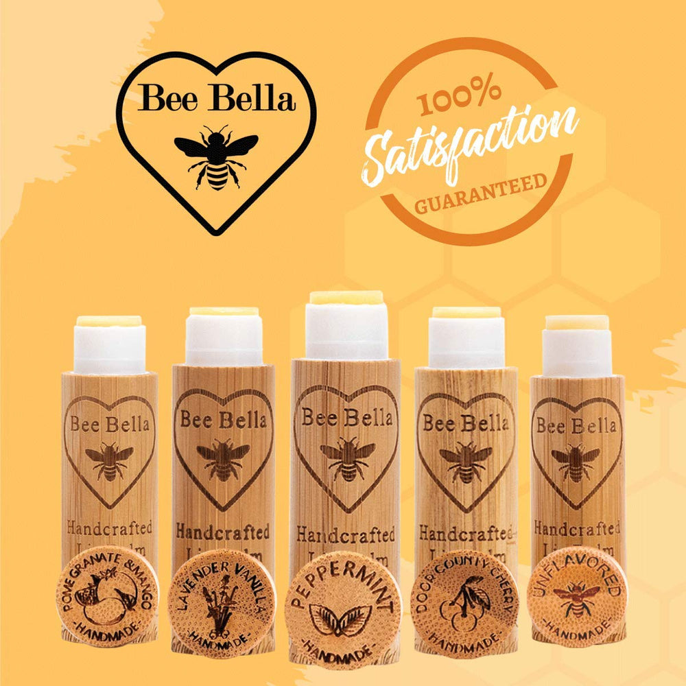 Bee Bella Lip Balm Peppermint handmade in USA branding.