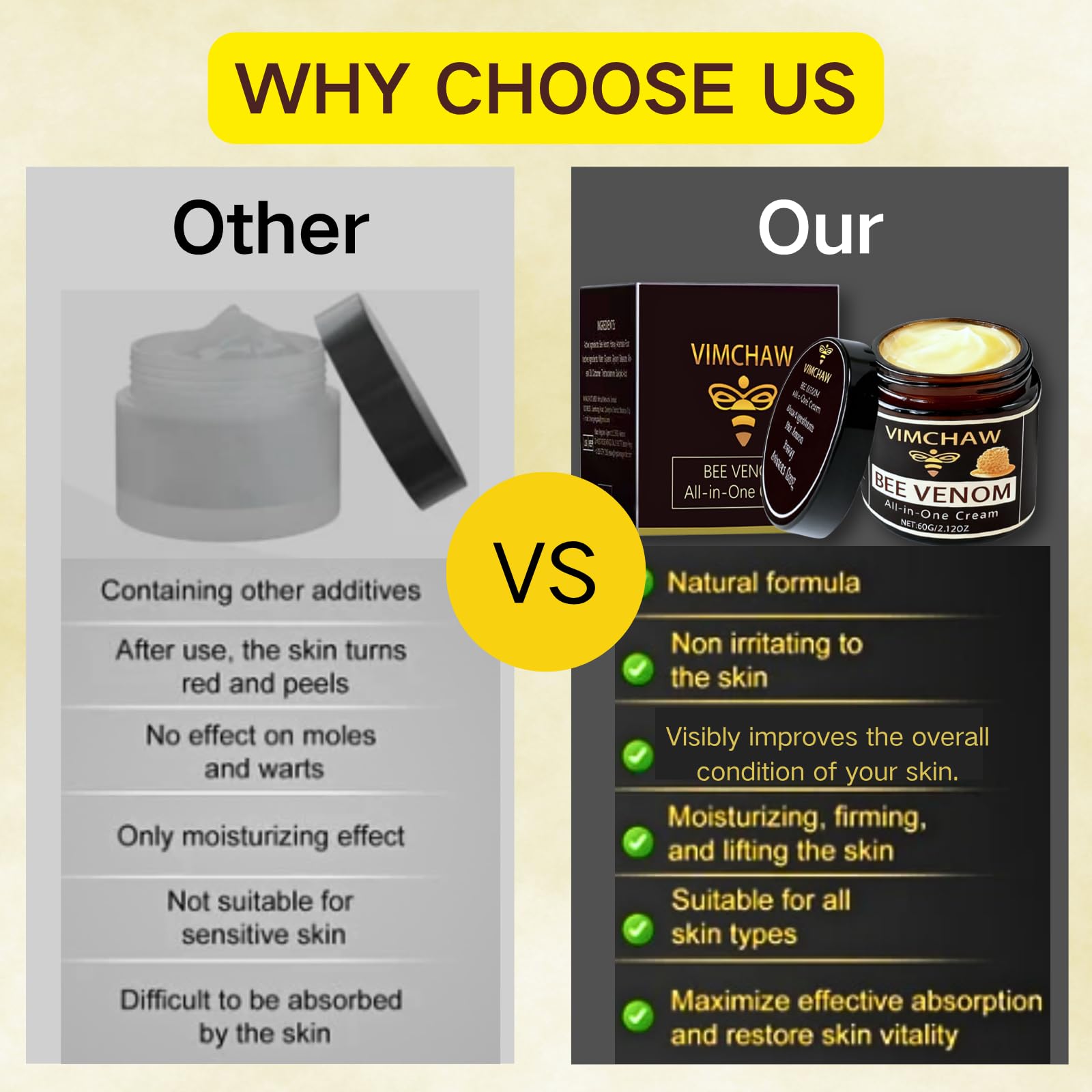 Four-pack Bee Venom Cream packaging for daily use