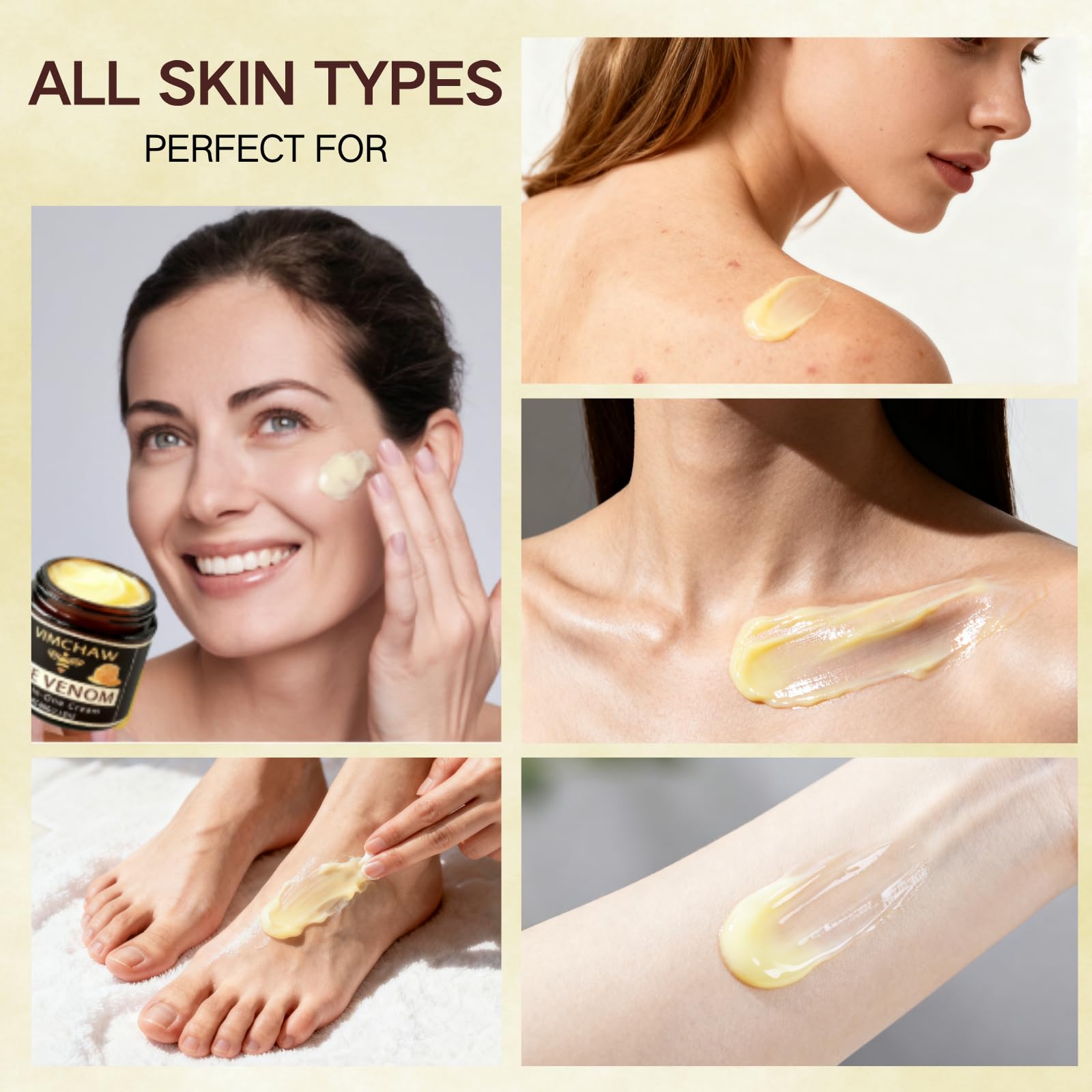 Ingredient panel showing botanical extracts for skin nourishment