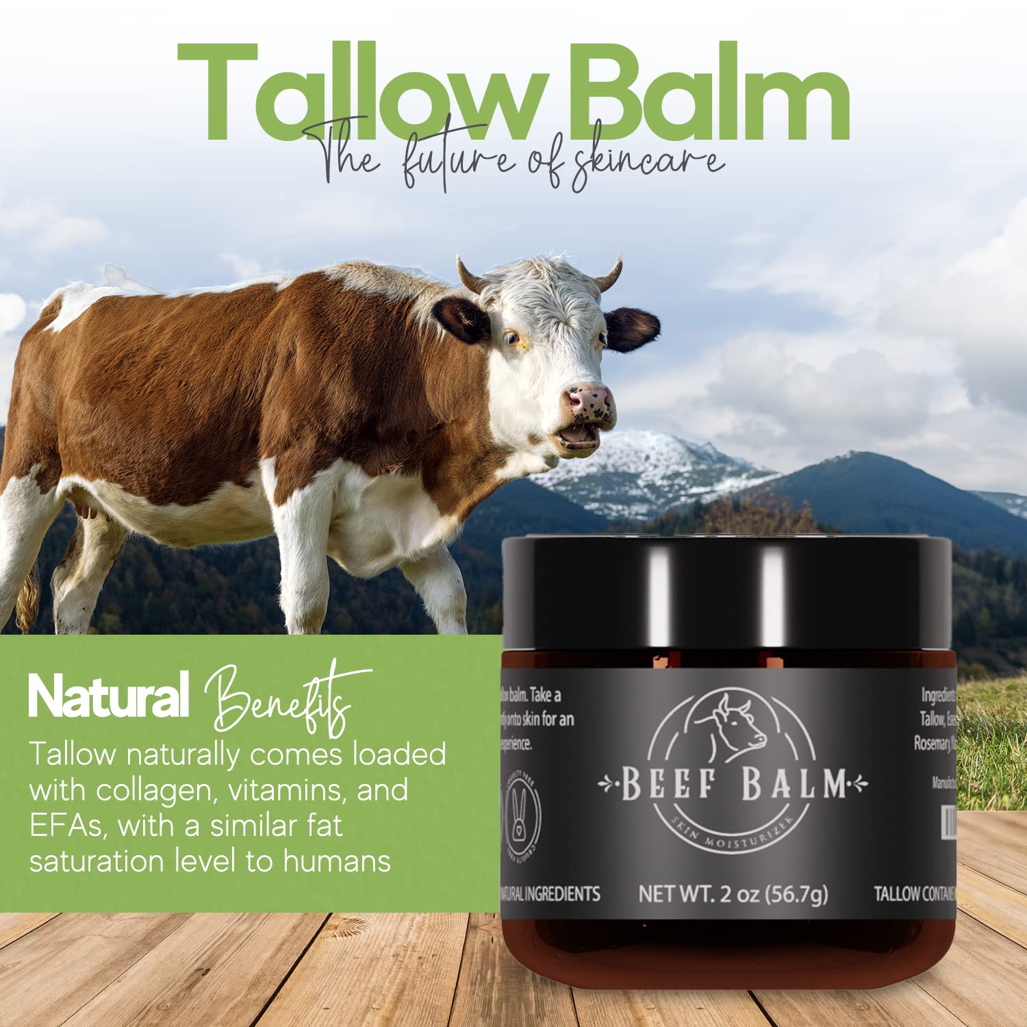 Beef Balm grass-fed tallow minerals nourish skin naturally