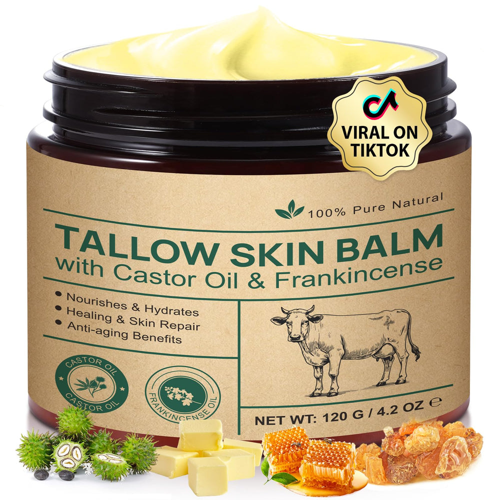 Beef Tallow Frankincense Balm face cream for deep hydration without greasiness