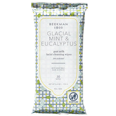 Beekman 1802 Glacial Mint and Eucalyptus wipes bottle for quick cleansing