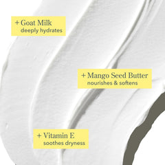 Beekman 1802 goat milk drops closeup for gentle skin nourishment.