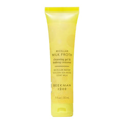 Beekman 1802 Micellar Milk Froth Cleansing Gel bottle for gentle cleansing and makeup removal