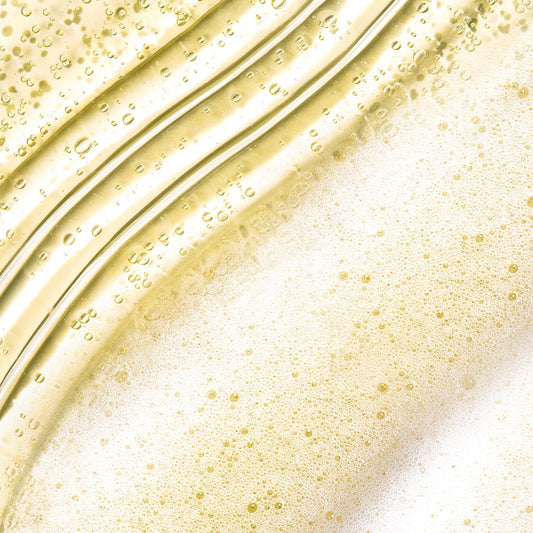 Close-up of micellar foam texture for cleansing with Beekman 1802