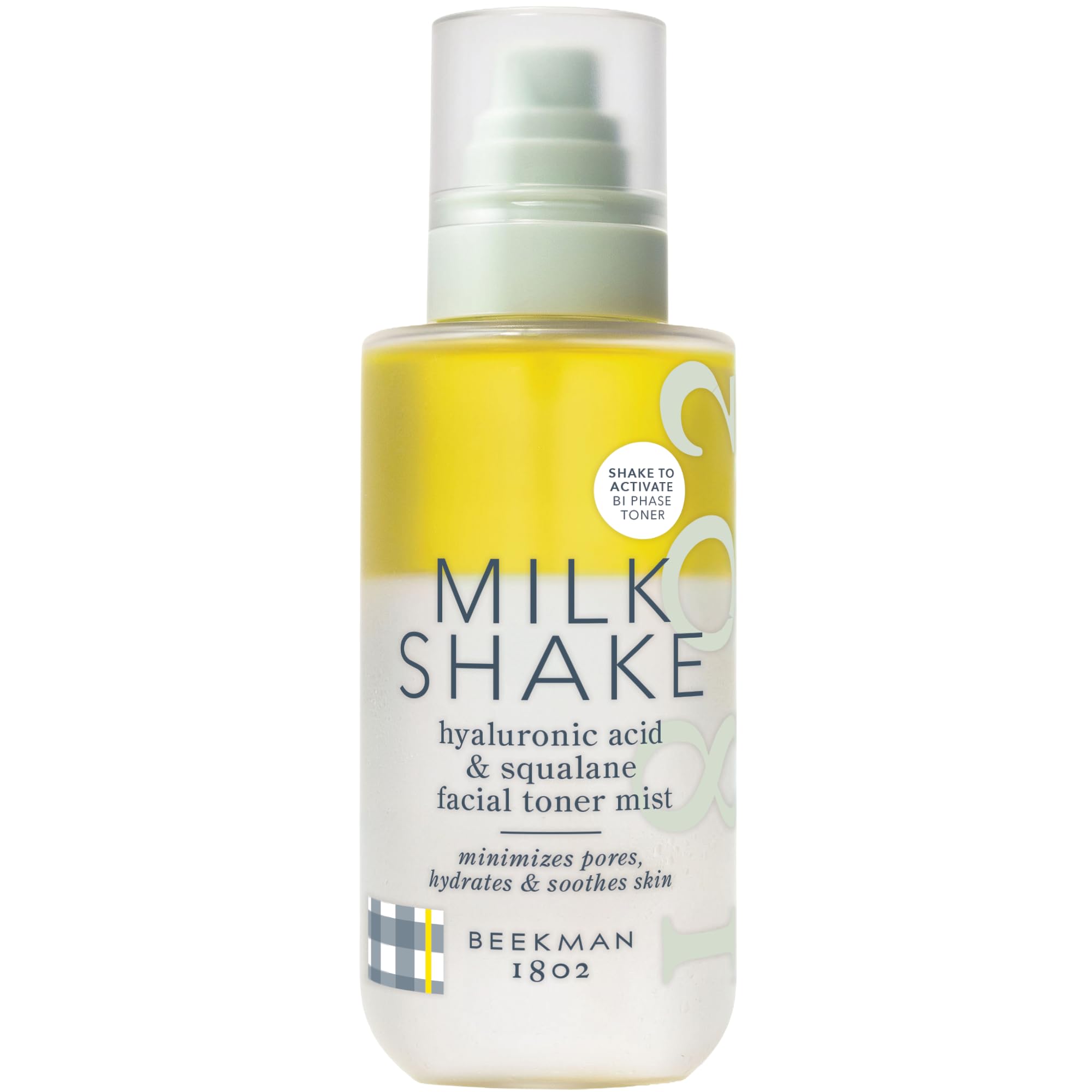 Beekman 1802 Milk Shake Face Mist bottle for fragrance-free hydration.