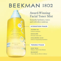 Beekman 1802 Milk Shake Face Mist mist dispenser close-up.