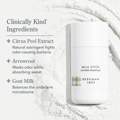 Beekman 1802 Milk Stick glides on smoothly for discreet, all-day coverage.