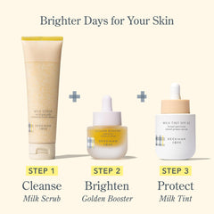 Beekman 1802 Milk Tint Primer SPF 43 mineral formula provides light coverage.