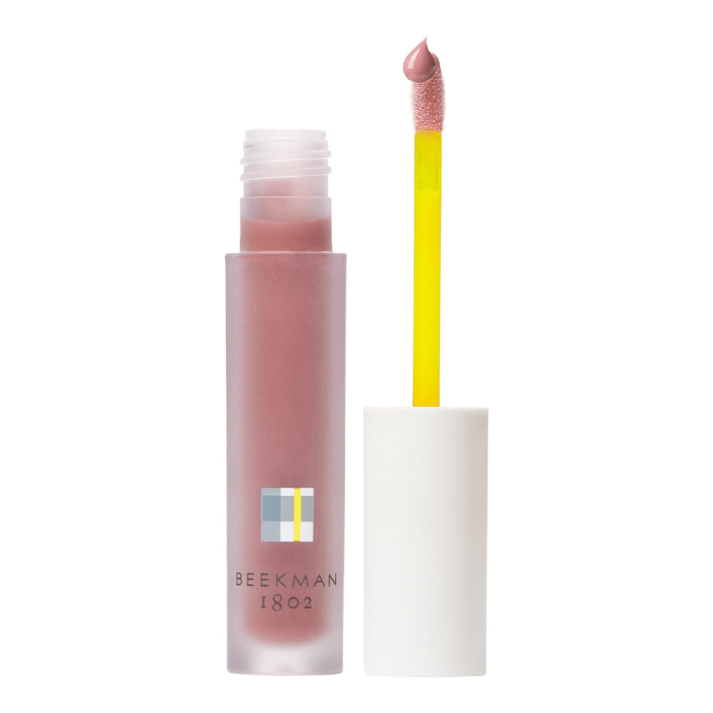 Beekman 1802 Oh Mega Milk Lip Oil bottle showing mega moisture and glossy finish