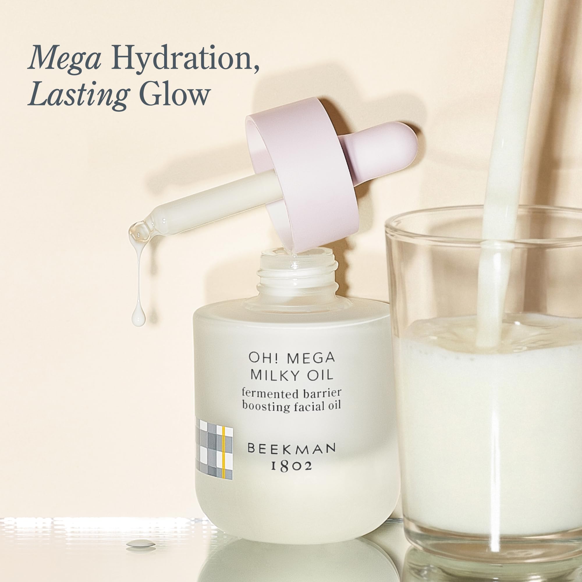Beekman 1802 Oh! Mega Milky Oil texture pour; silky hydration without grease.