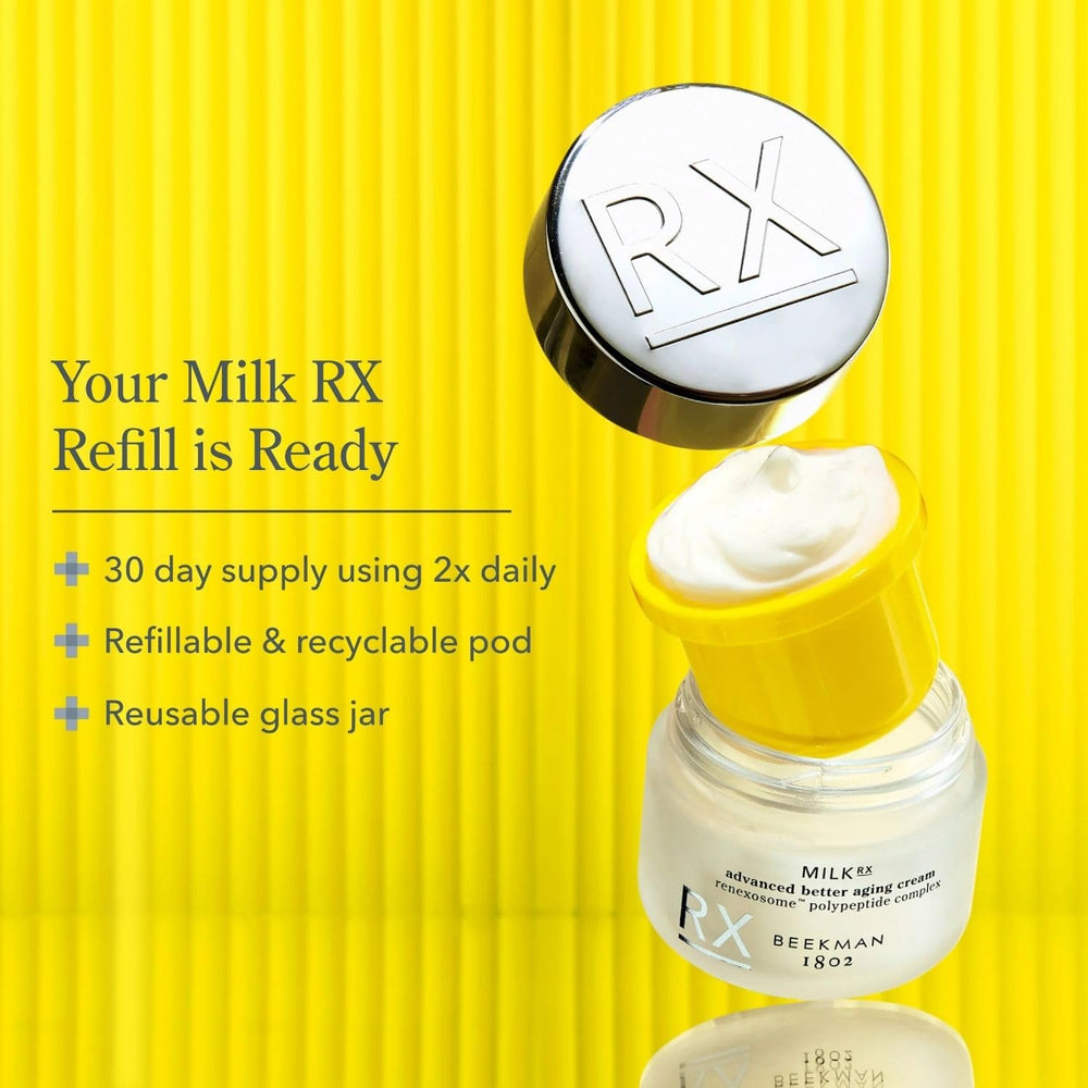 Beekman 1802 Renexosome ingredient bottle highlights advanced peptide science.